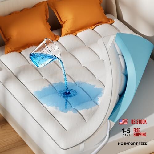 Waterproof Dual Layer 4 Inch Memory Foam Mattress Topper Size, 2 Queen 4 inch