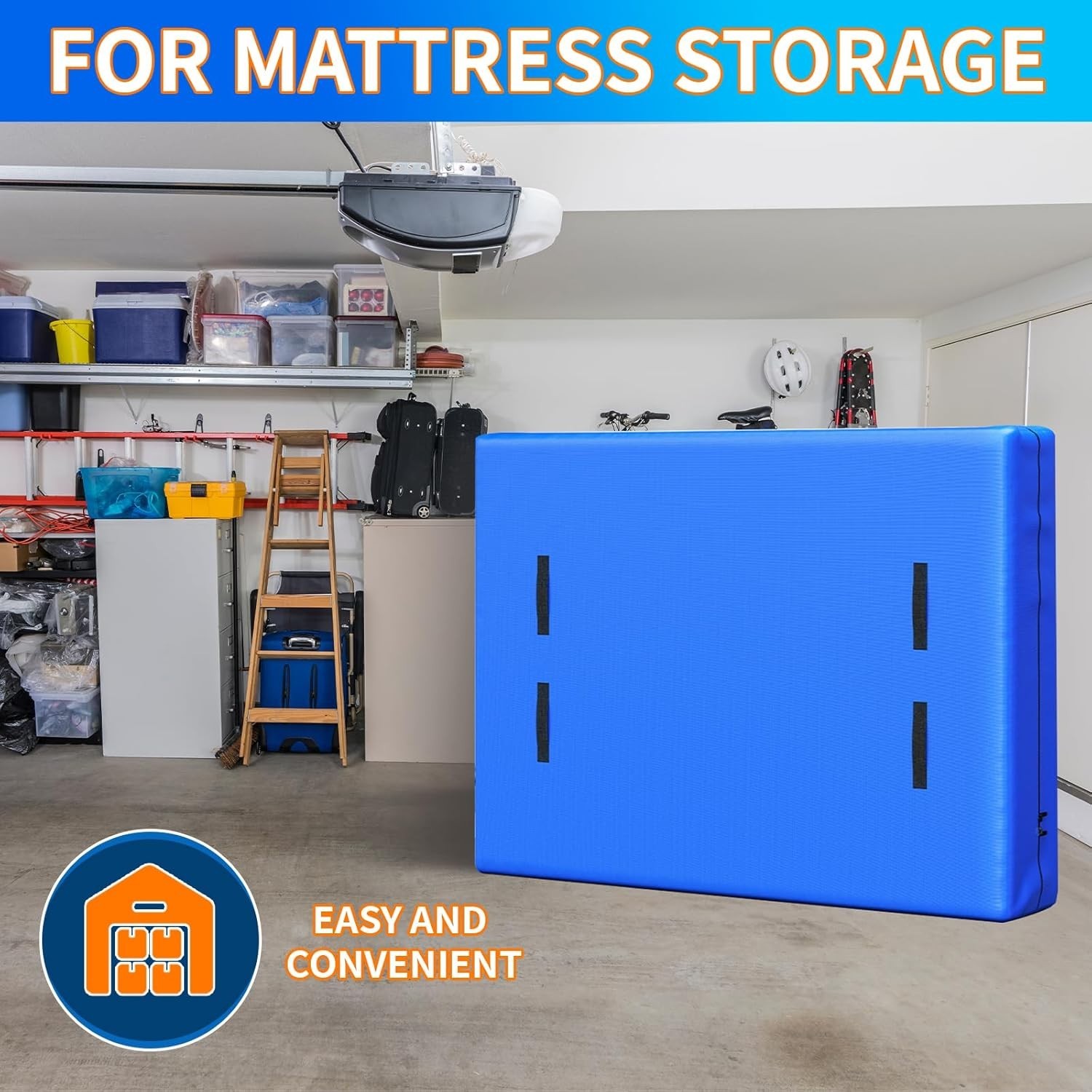 California King Mattress Storage Bag – Tear Resistant with 8 Carrying Handles