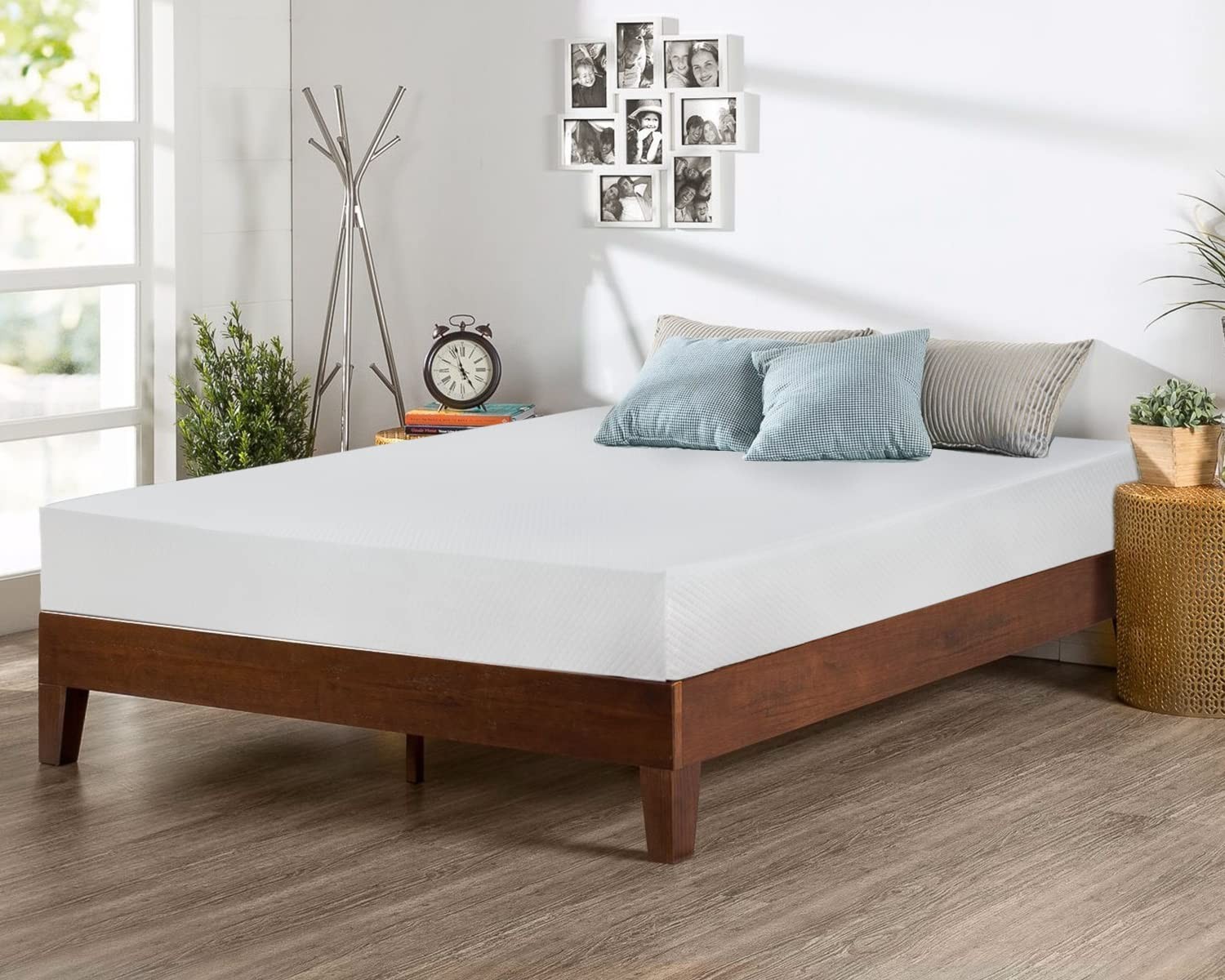 | 6 Inch Queen Mattress | Medium Firm | Gel Memory Foam Mattress | White | Be…
