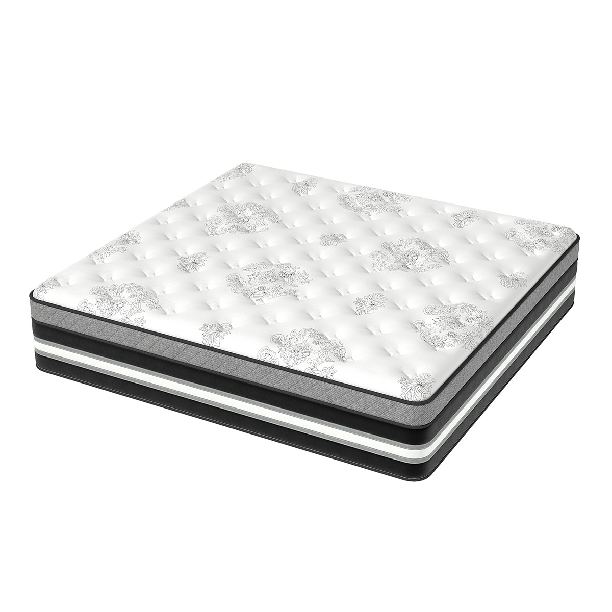 12″ Queen Mattress In A Box Hybrid Pocket Spring Gel Memory Foam Medium Firm