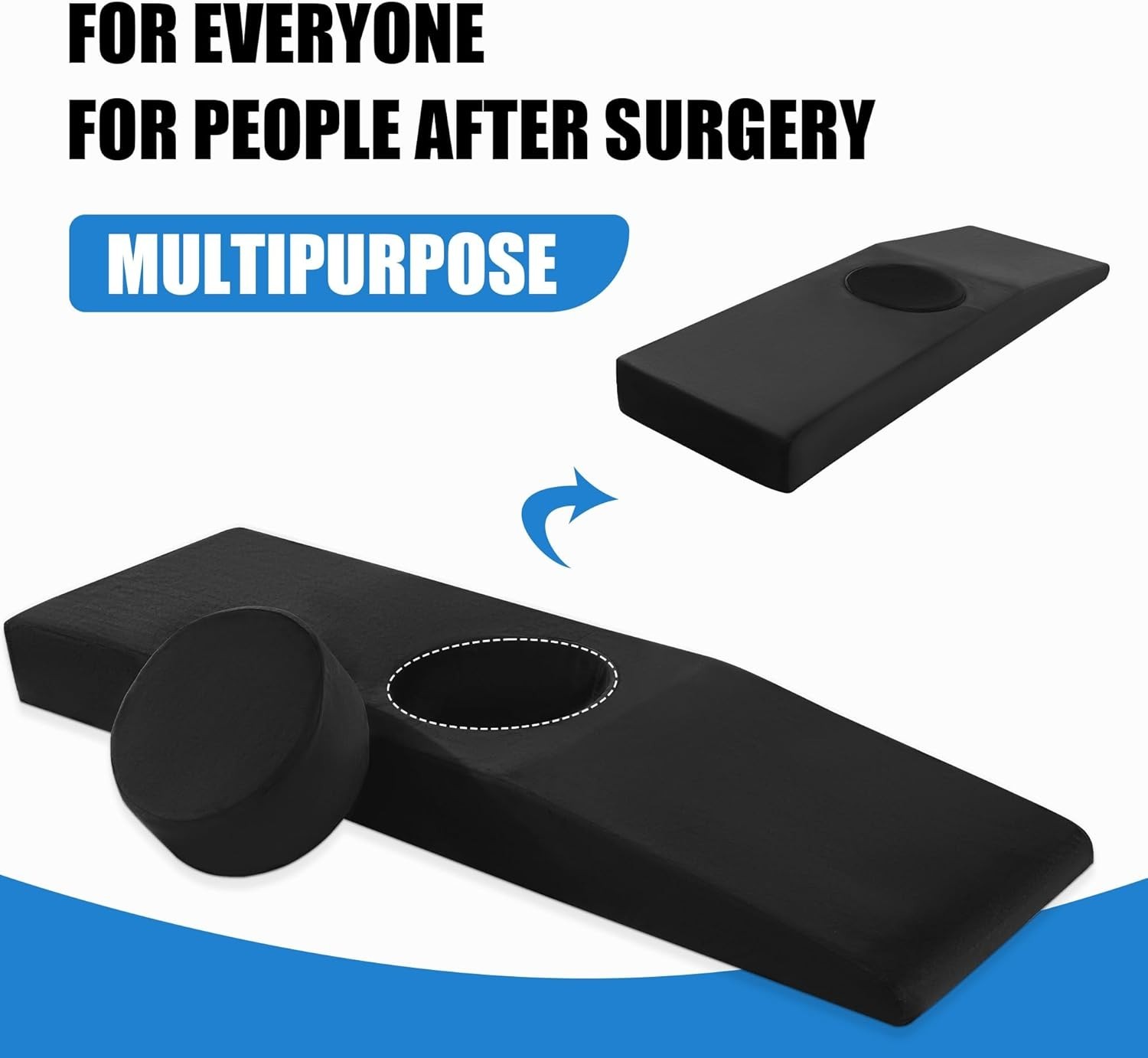 BBL Recovery Mattress with Hole – High Density Foam Pillow for Post-Surgery Comf