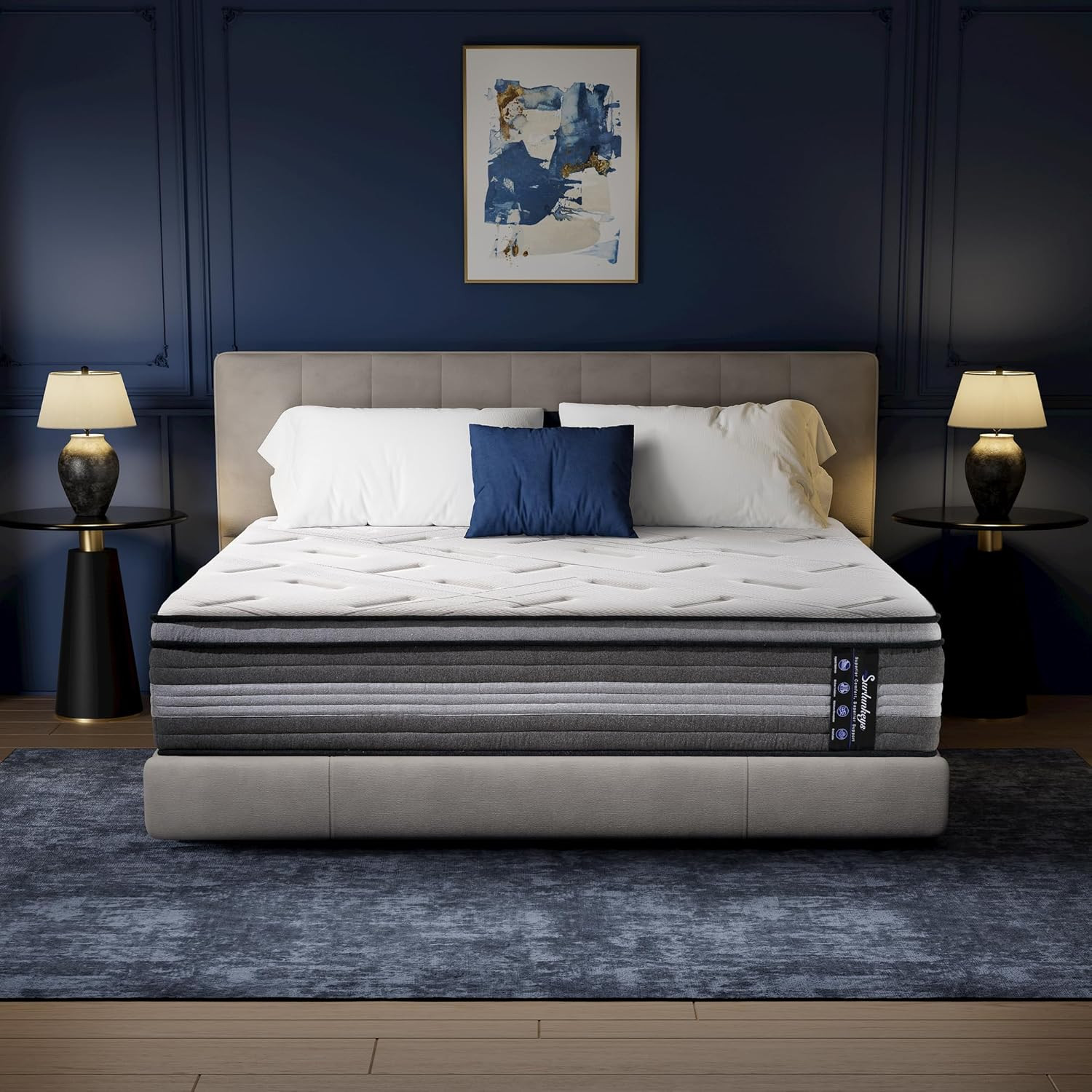 14″ Full Size Memory Foam Mattress with Edge Support & 7-Zone Pocket Springs