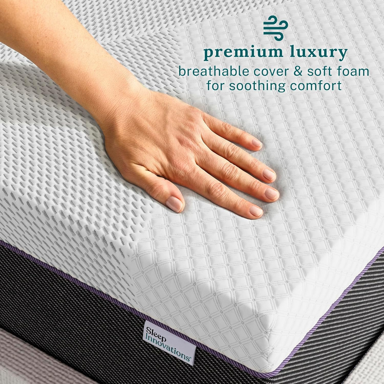 Shiloh 14 Inch Green Tea Memory Foam Mattress, Queen Size, Bed in a Box, Medium