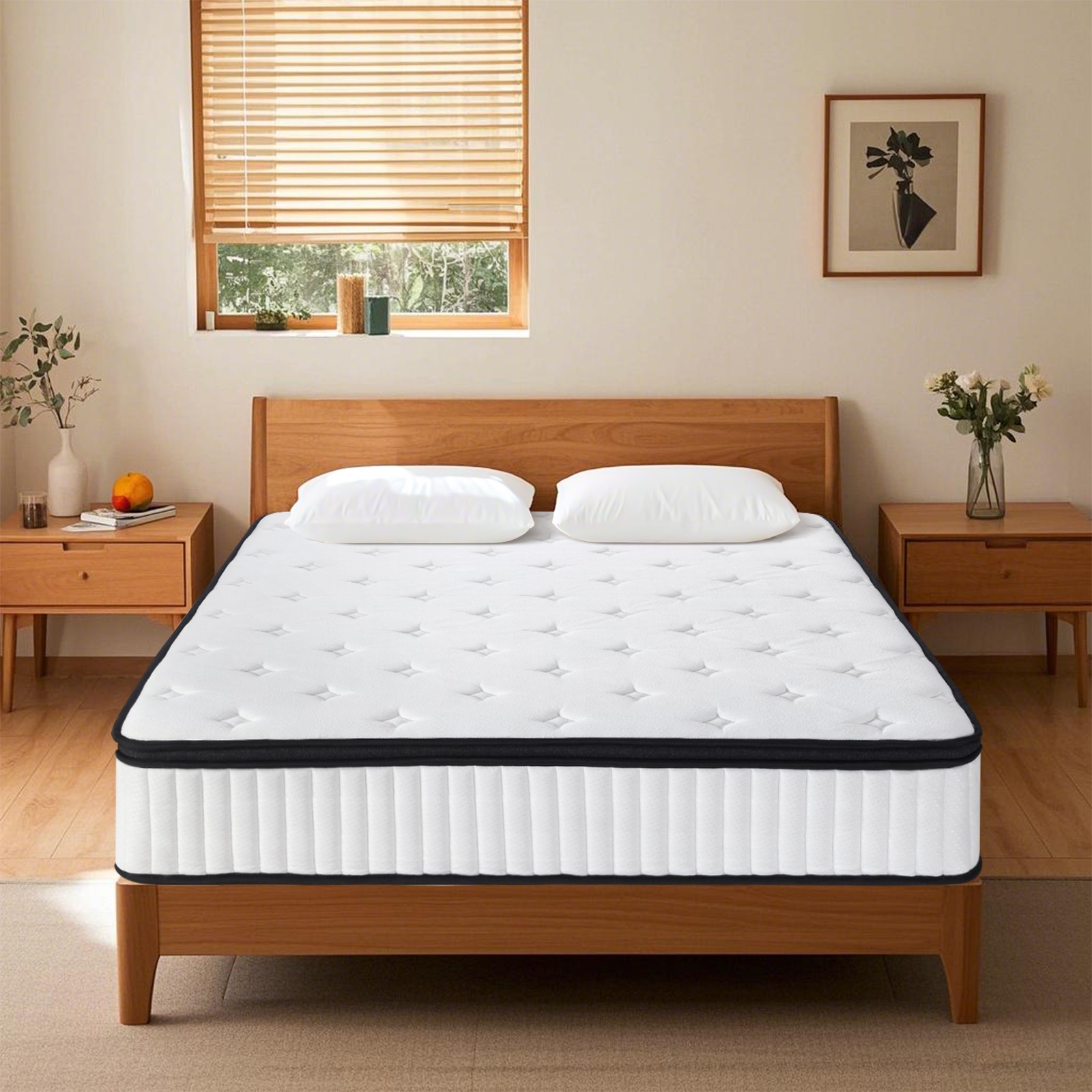 12 Inch Gel Memory Foam Mattress Hybrid Spring Twin Full Queen King Bed In A Box