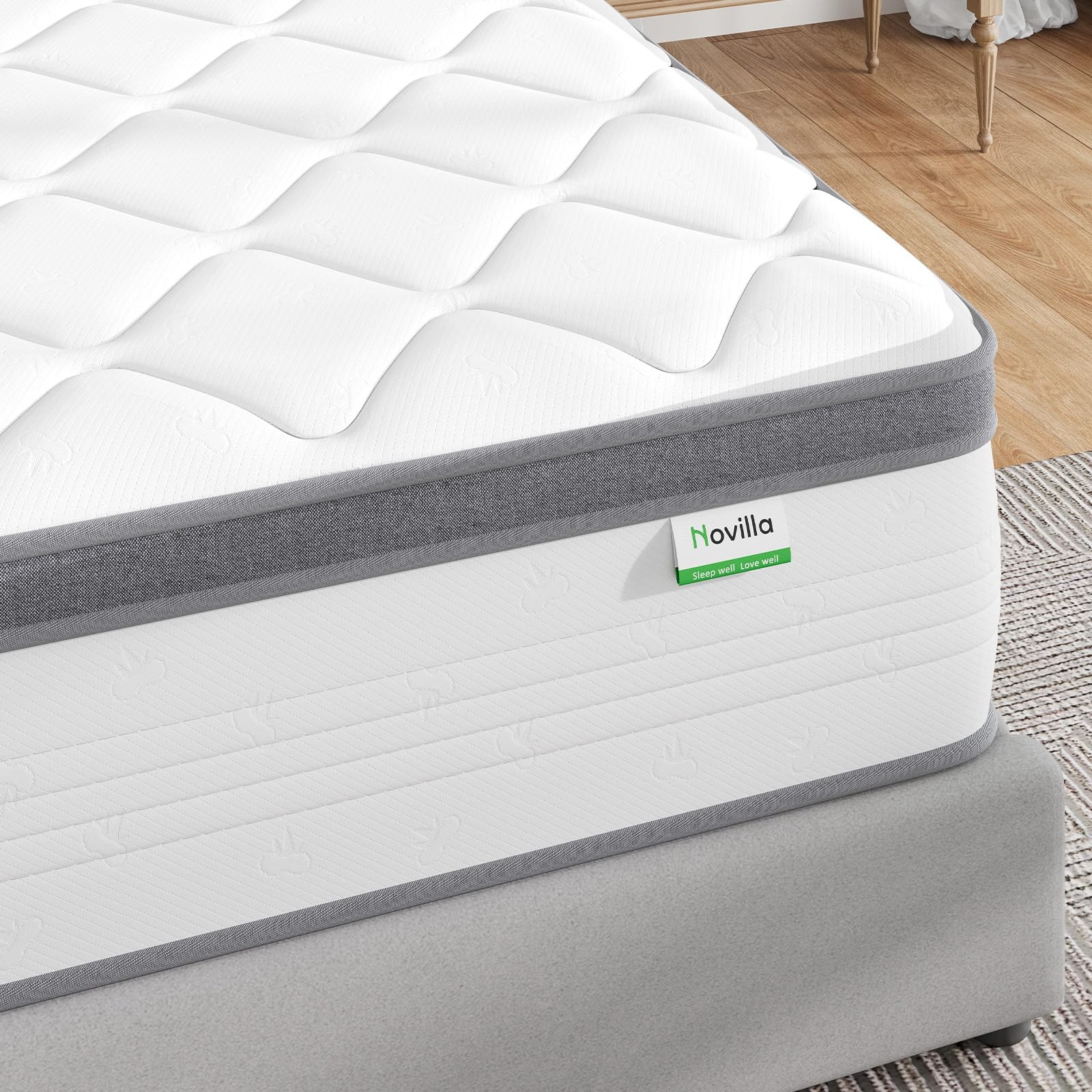 Novilla Twin Mattress for Kids, 10 Inch Twin Mattress Hybrid with Individuall…