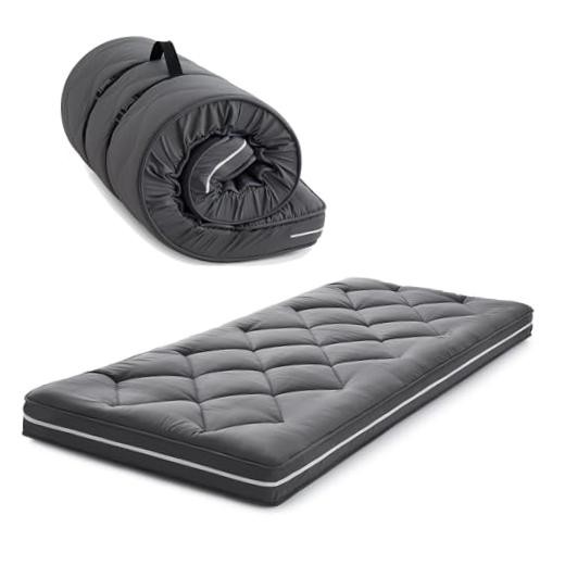 4Inch Twin Floor Mattress,3-Layer Structure Cot Twin:75″x38″ Dark Gray