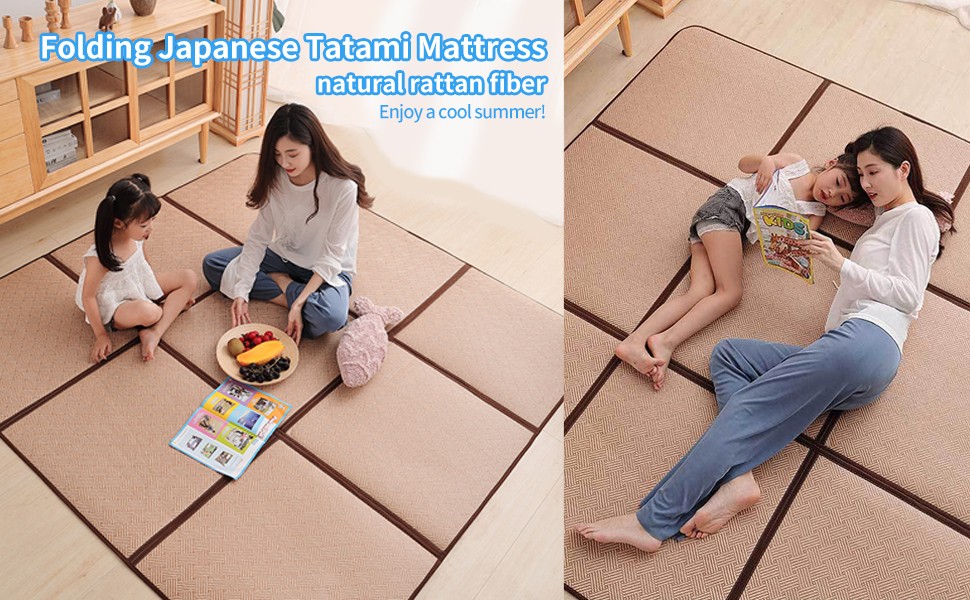 Lar Japanese Tati Mat 71x 71in Lar Summer Breathable Sleeping