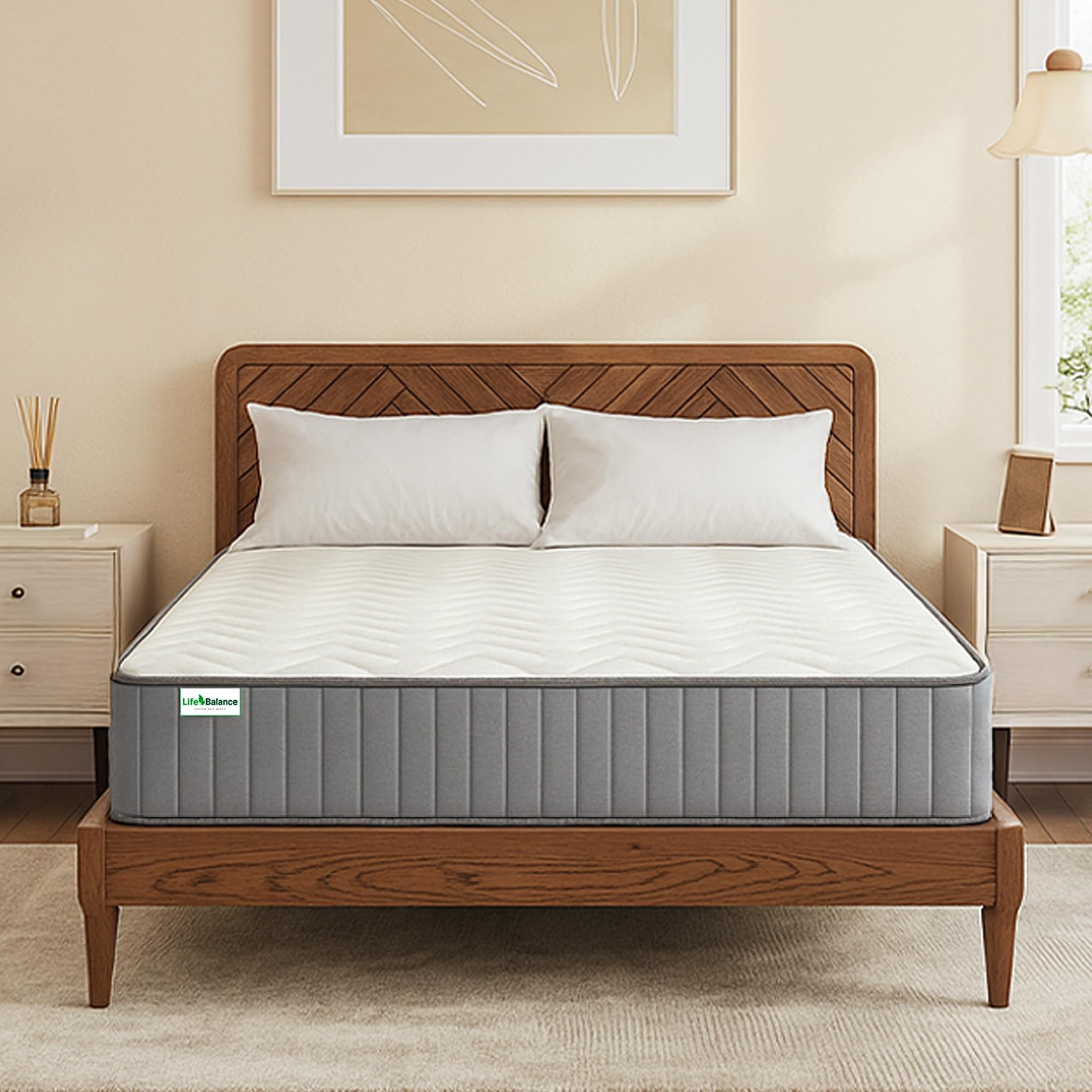 Serene 10 Inch Twin Hybrid Mattress, Premium Cooling Gel Memory Foam & Pocket…