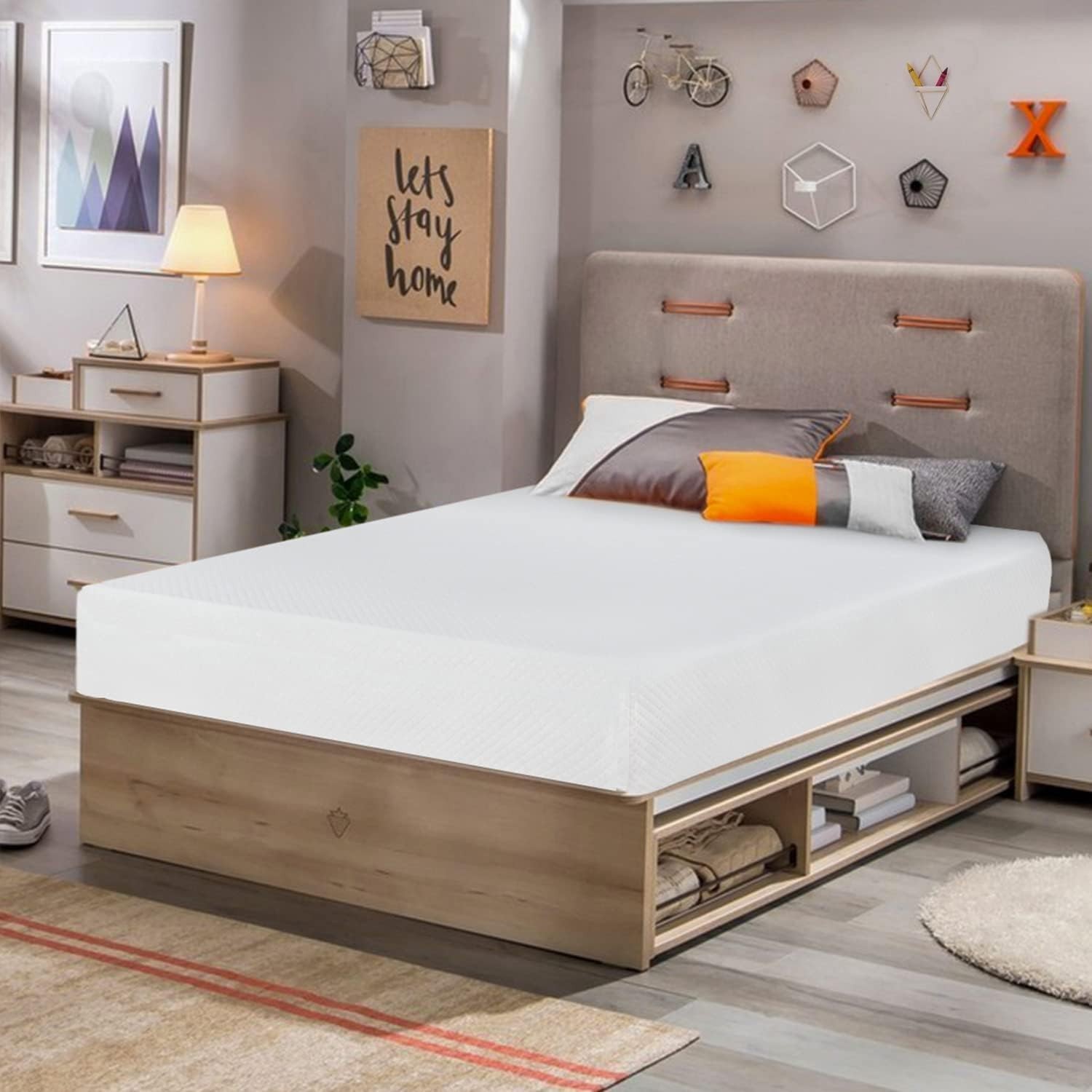 Twin Mattress Gel Foam Memory Mattress Ventilated Bed in a Box Queen