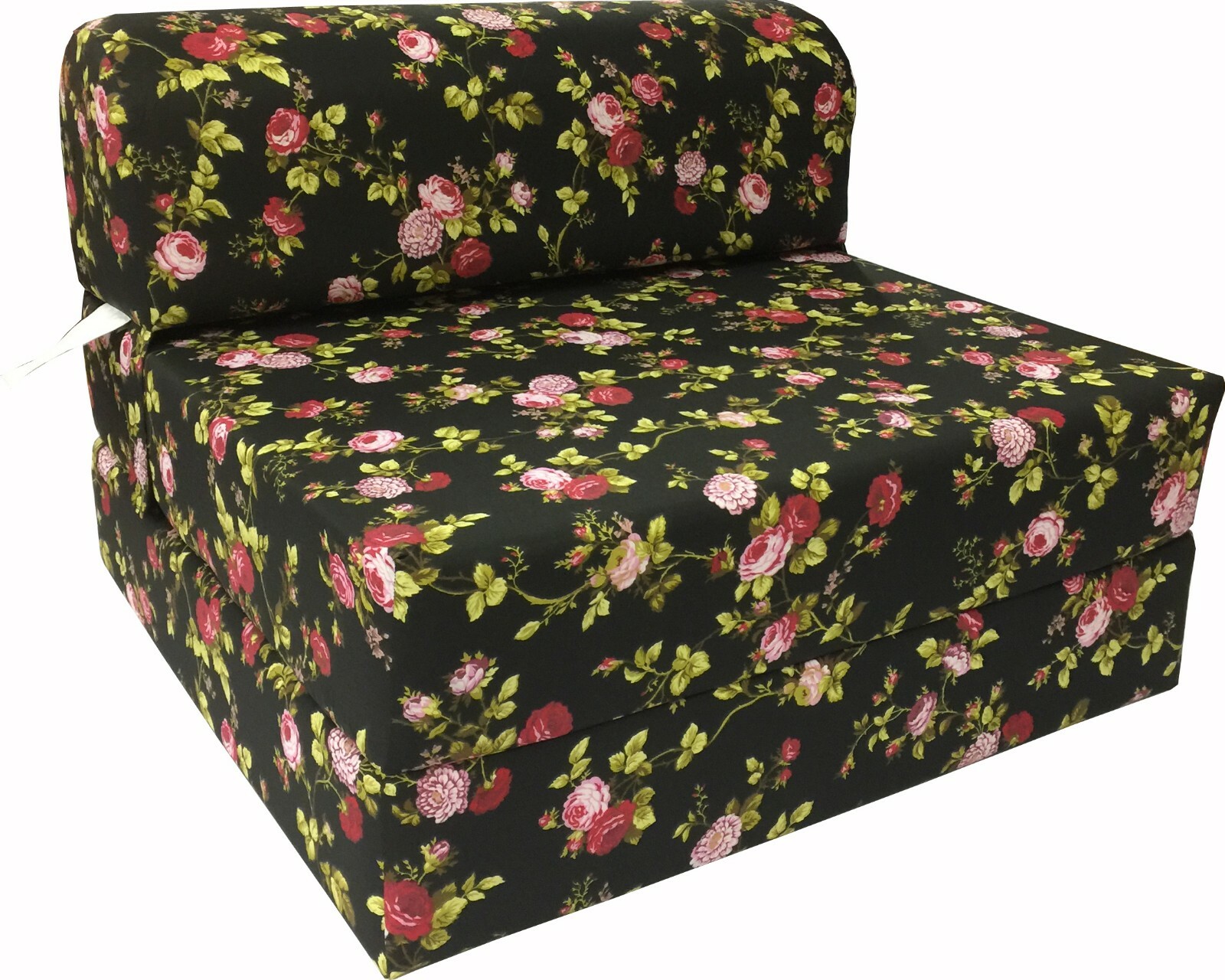 Portable Flip Sleeper Chair Folding Foam Beds, Sofa Couches 6x32x70 Rose Black