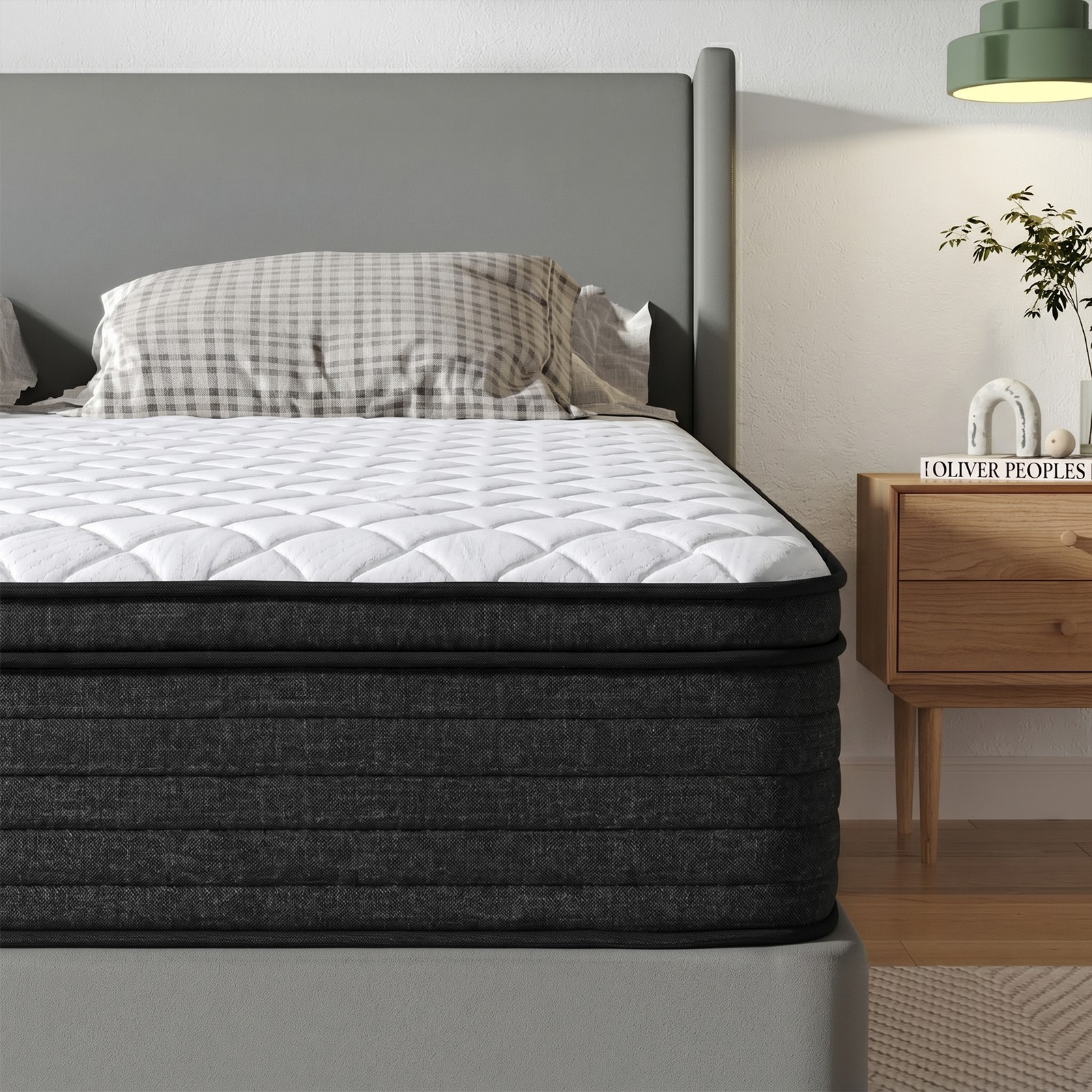 12″ King Hybrid Mattress Gel Memory Foam Pocket Spring Medium Firm CertiPUR-US