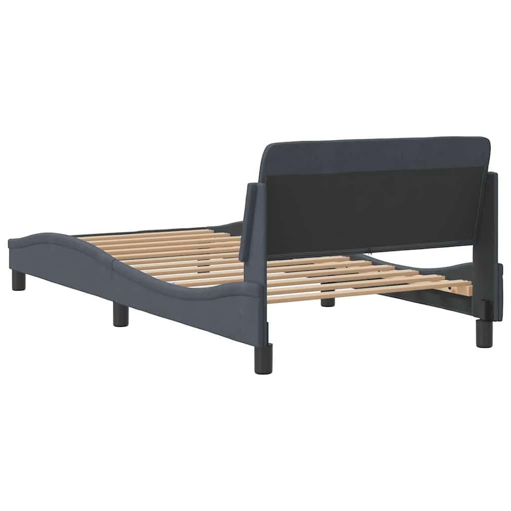Bed Frame «Dover» Dark Gray 39.4″x79.9″ Twin XL Velvet vidaXL