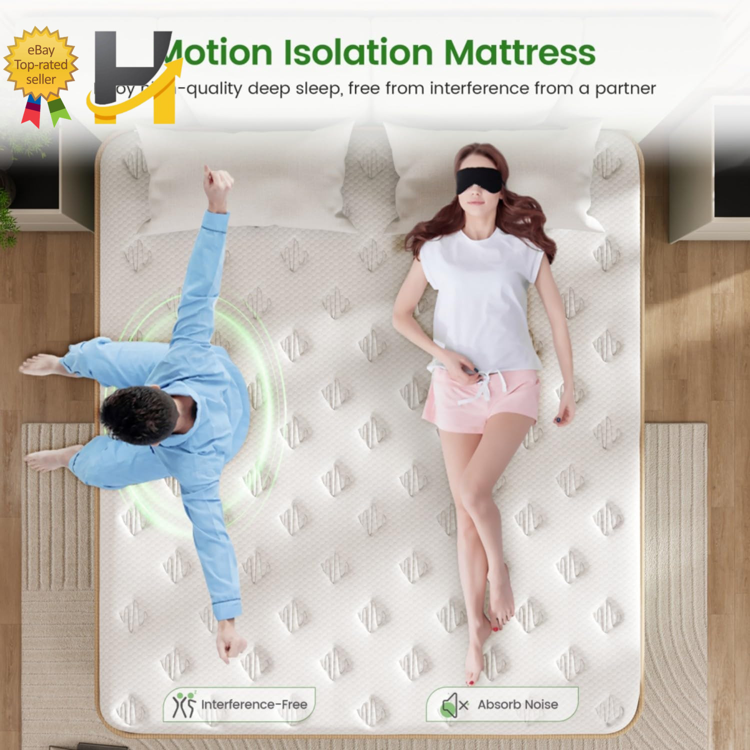King Mattress 14 Inch King Size Hybrid Mattress in a Box with Gel Memory Foam