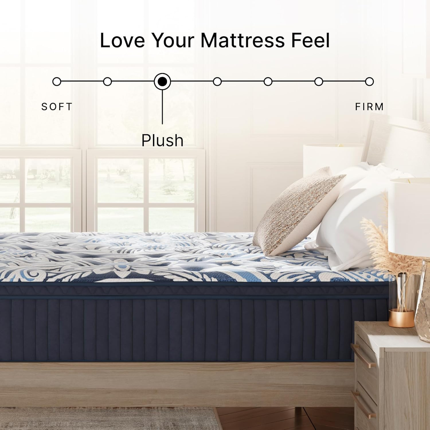 Luxe 15″ Gel Latex Hybrid Mattress – Cool Sleep & Pressure Relief, Queen Size
