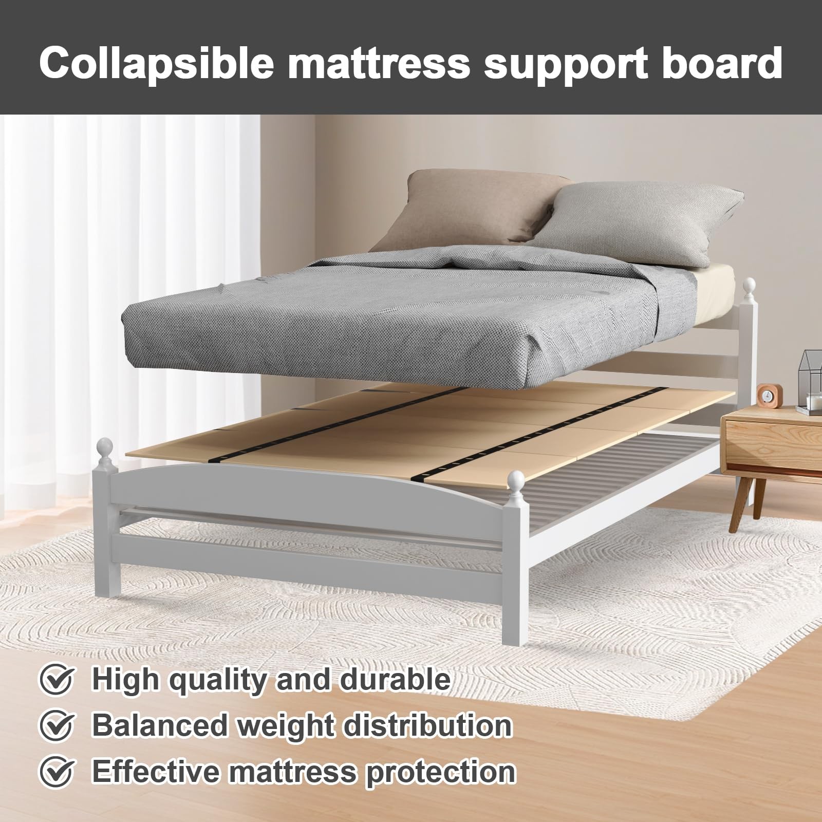 Imperius Mattress Support Wooden Bunkie Board/Bed Slats/Queen Bed Board Under Ma