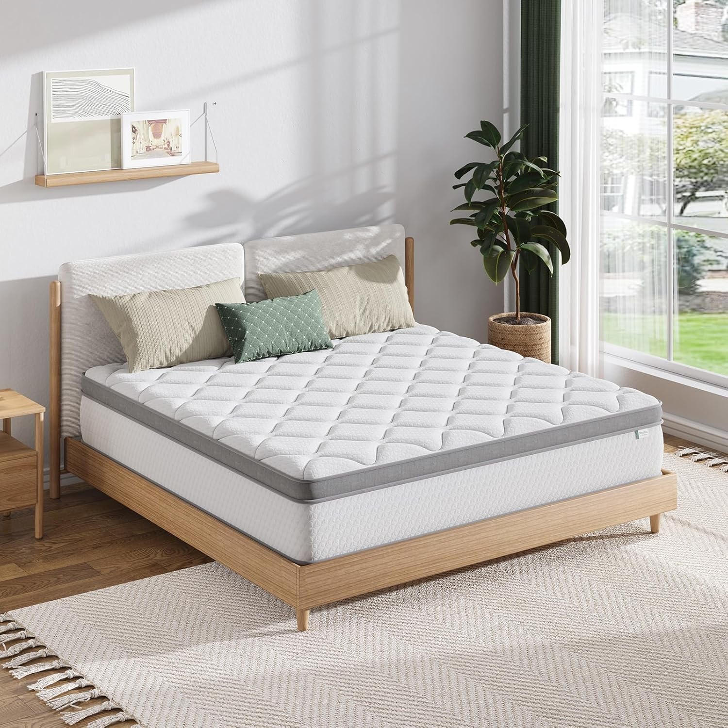 Twin Mattress 10 Inch Twin Hybrid Mattress Kids Pocket Innerspring Pillow Top