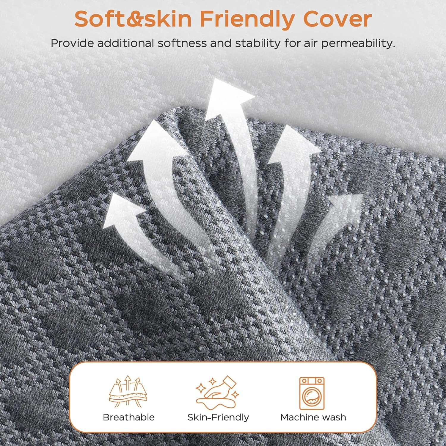Tri Folding Mattress Queen Size – Memory Foam Tri-Fold Handle & Non-Slip Bottom,