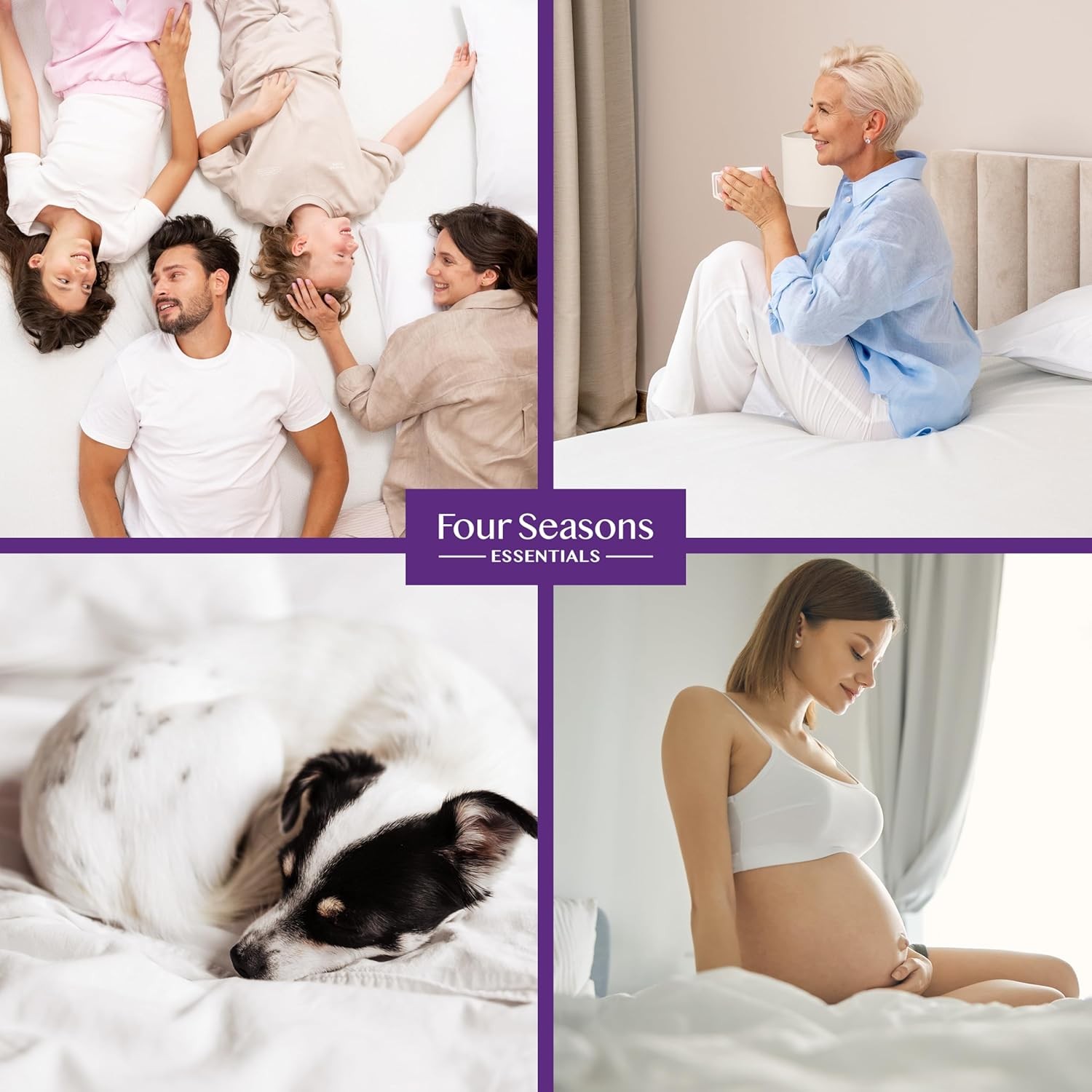Queen Size Waterproof Mattress Protector – Fitted Sheet Queen, White