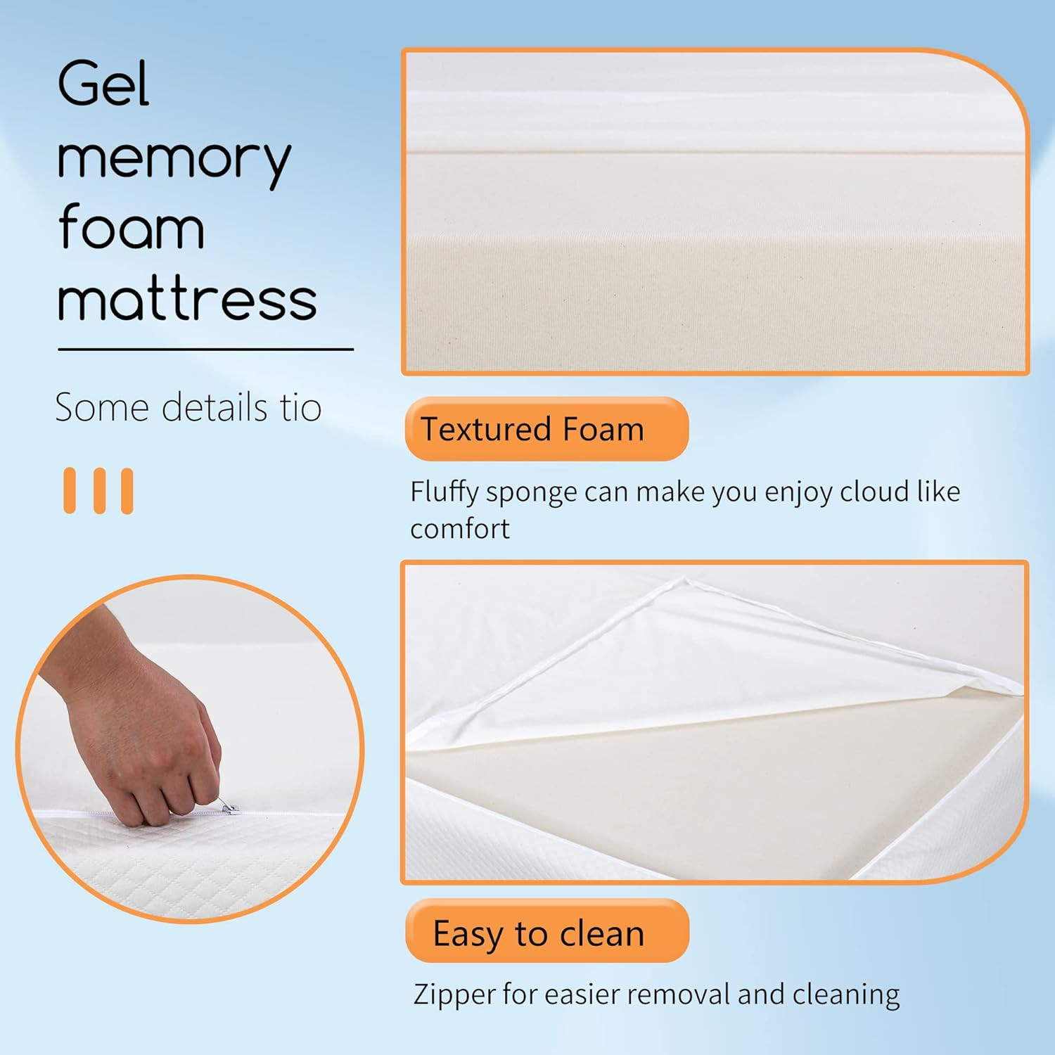 5″ King Gel Memory Foam Mattress – Medium Firm, Cooling, CertiPUR-US Certified