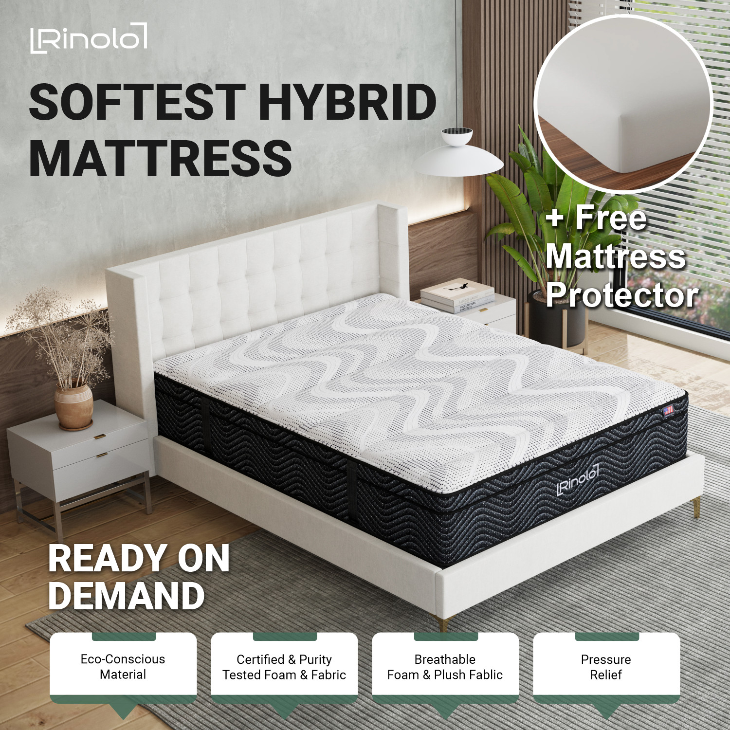 12-Inch Softest Hybrid Mattress in a Box Comfort for Side Sleepers Memory Foam