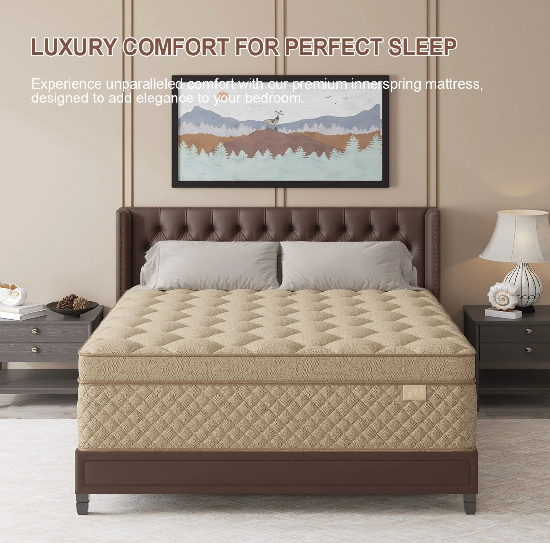 12″ Colchones Queen Size De Espuma 12 Pulgadas Gel Memory Foam Hybrid Mattress