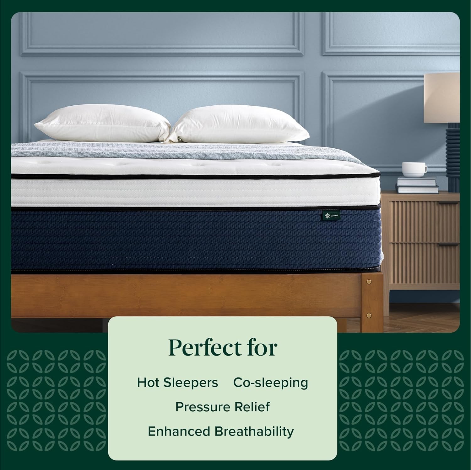 Zinus 14 Inch Cooling Comfort Hybrid Mattress Queen