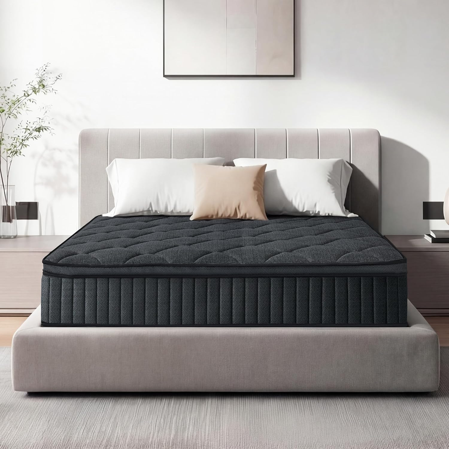 12 Inch Full Size Mattress, Hybrid Memory Foam Mattress in a Box, Pocket Springs