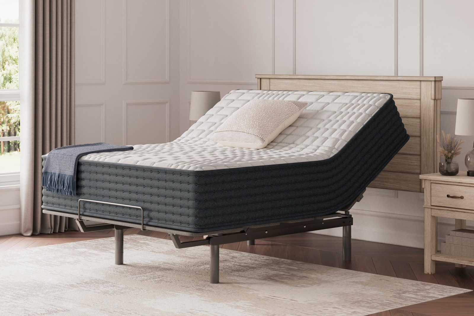 Signature Design by Ashley Hybrid 1300 13 Inch Plush Memory Foam Mattress, Queen