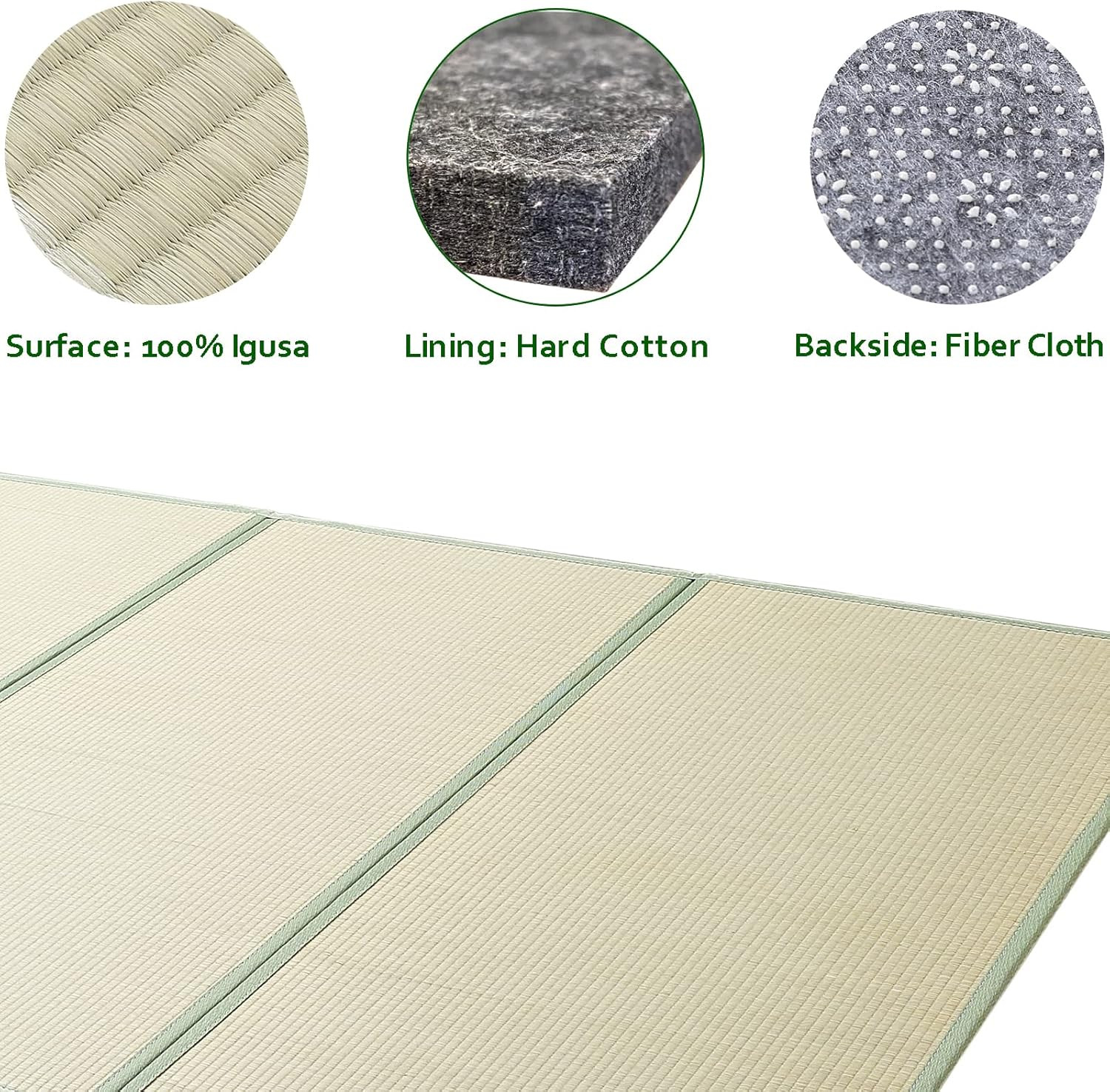 Japanese Tatami Mat – Queen Size Natural Rush Grass for Sleeping & Yoga