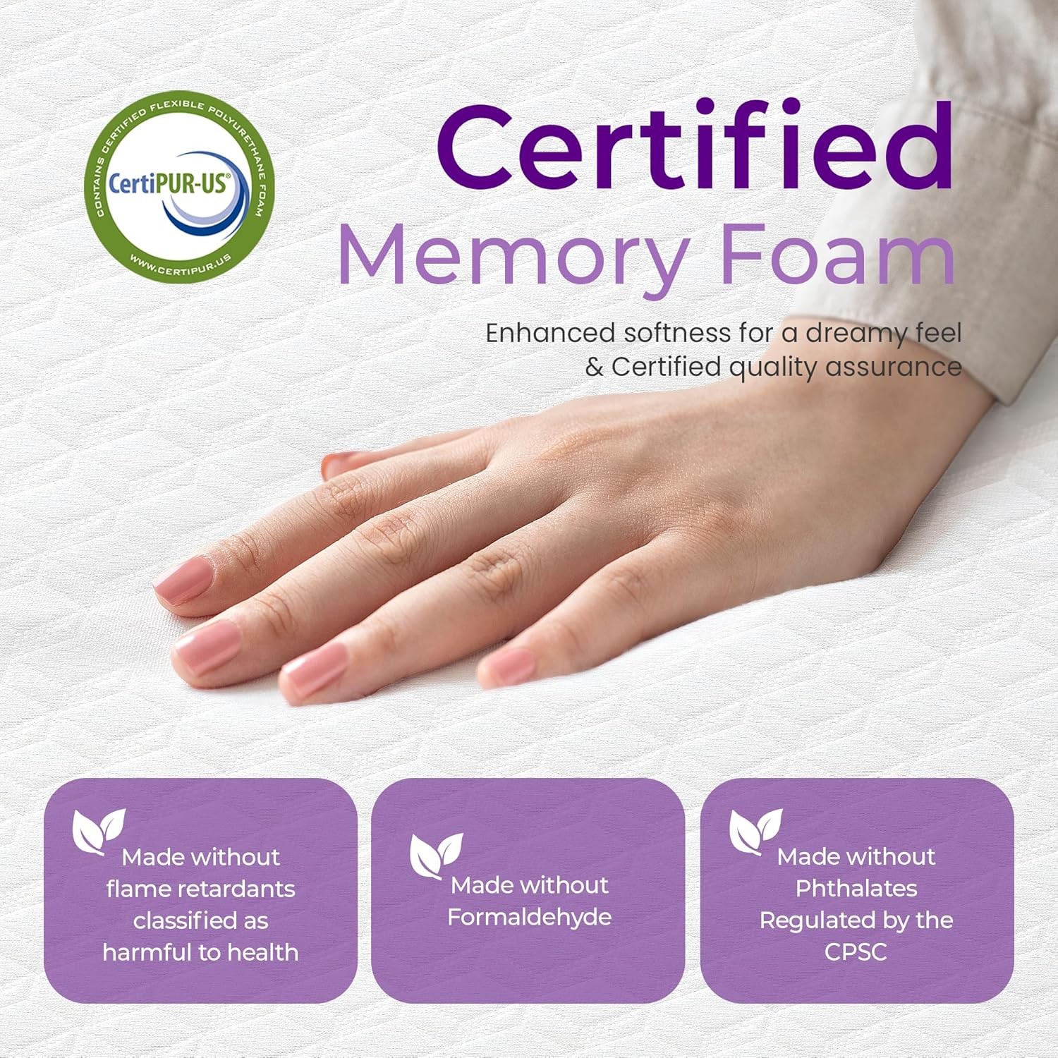Cooling Gel Memory Foam Mattress for Cool Sleep Feel CertiPUR-US