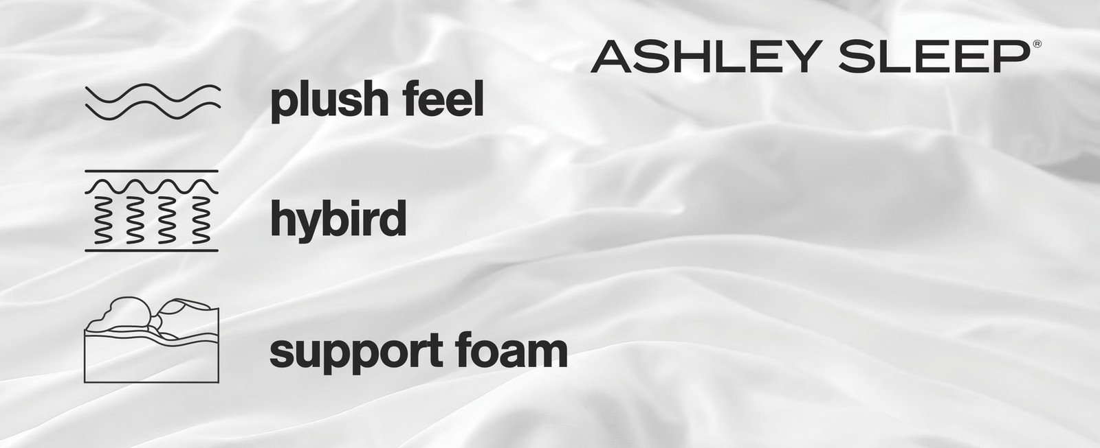 Signature Design by Ashley Chime 12 Inch Hybrid Twin Mattress in a Box White