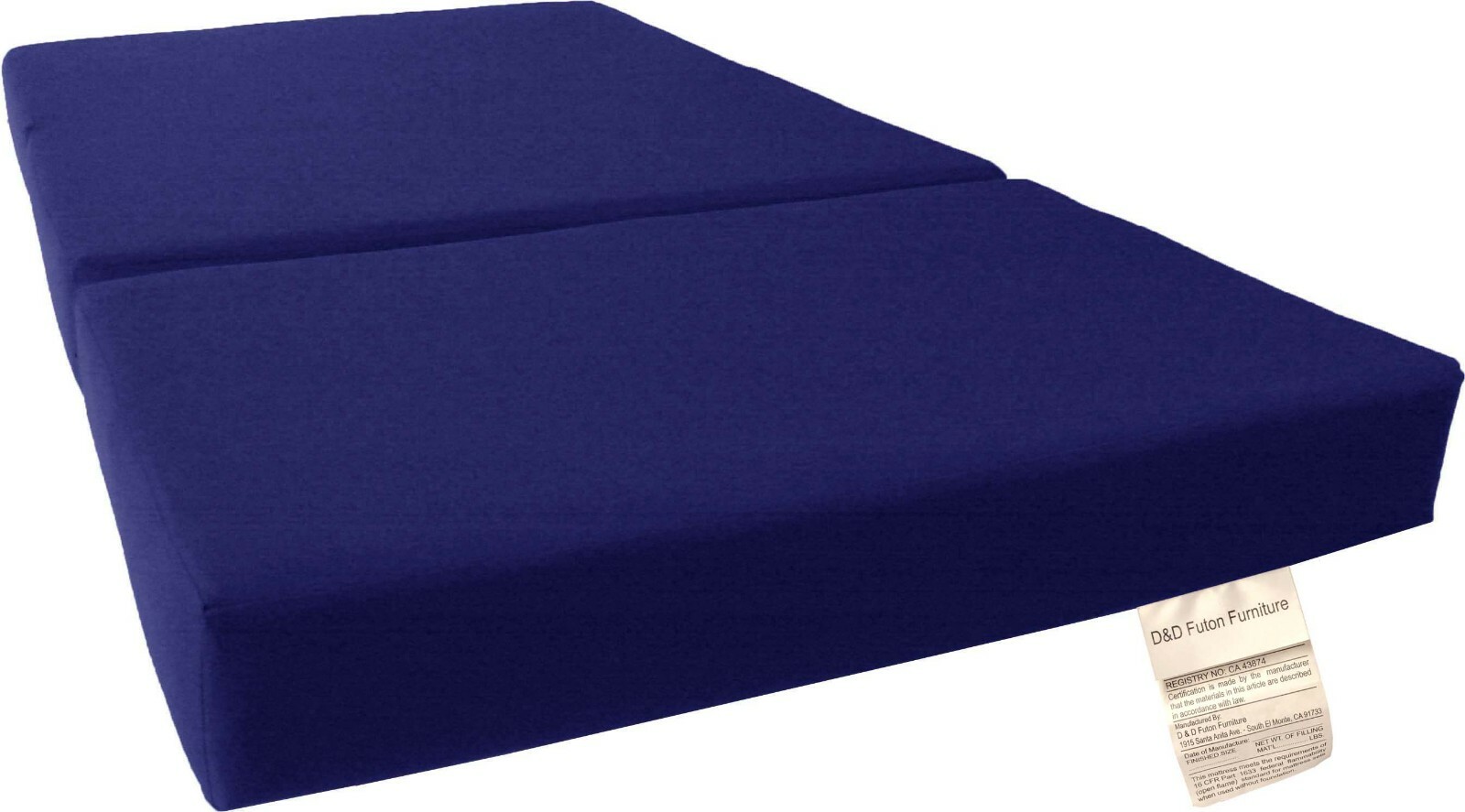 Queen Trifold Foam Beds, Folding Mattresses, Ottoman, RV Mattress, Royal Blue