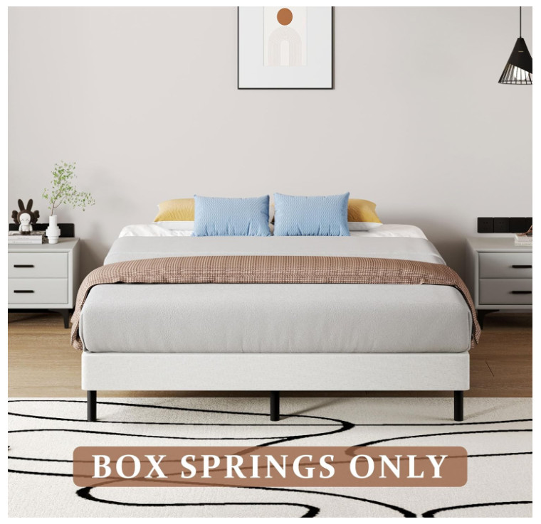 Queen Size Box Springs – 5 Inch Low Profile Mattress Foundation No Noise Heavy D
