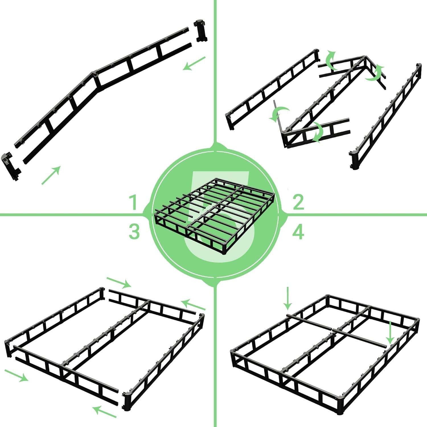 3 Inch Box Spring Full Low Profile Box Spring Full Size Metal Bed Base Heavy