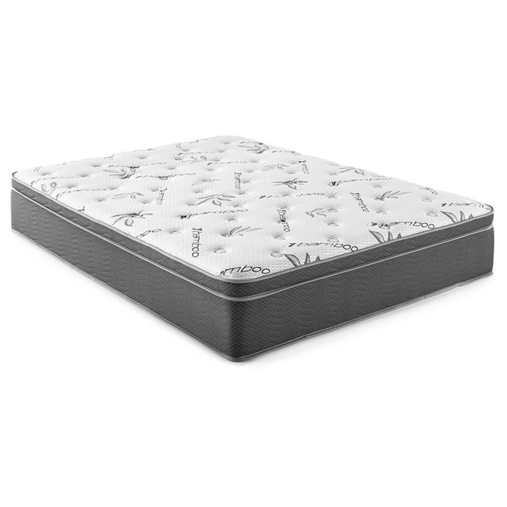 Pemberly Row 13″ Memory Foam California King Mattress with Euro Top in White
