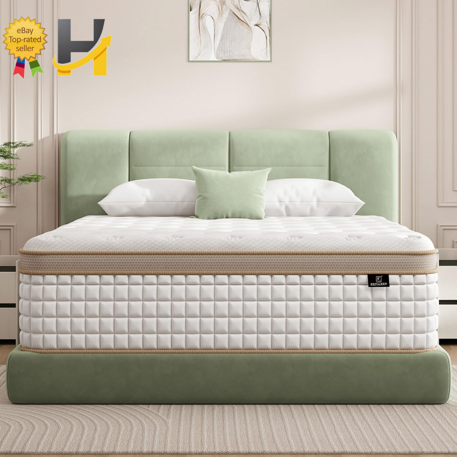 King Mattress 14 Inch King Size Hybrid Mattress in a Box with Gel Memory Foam