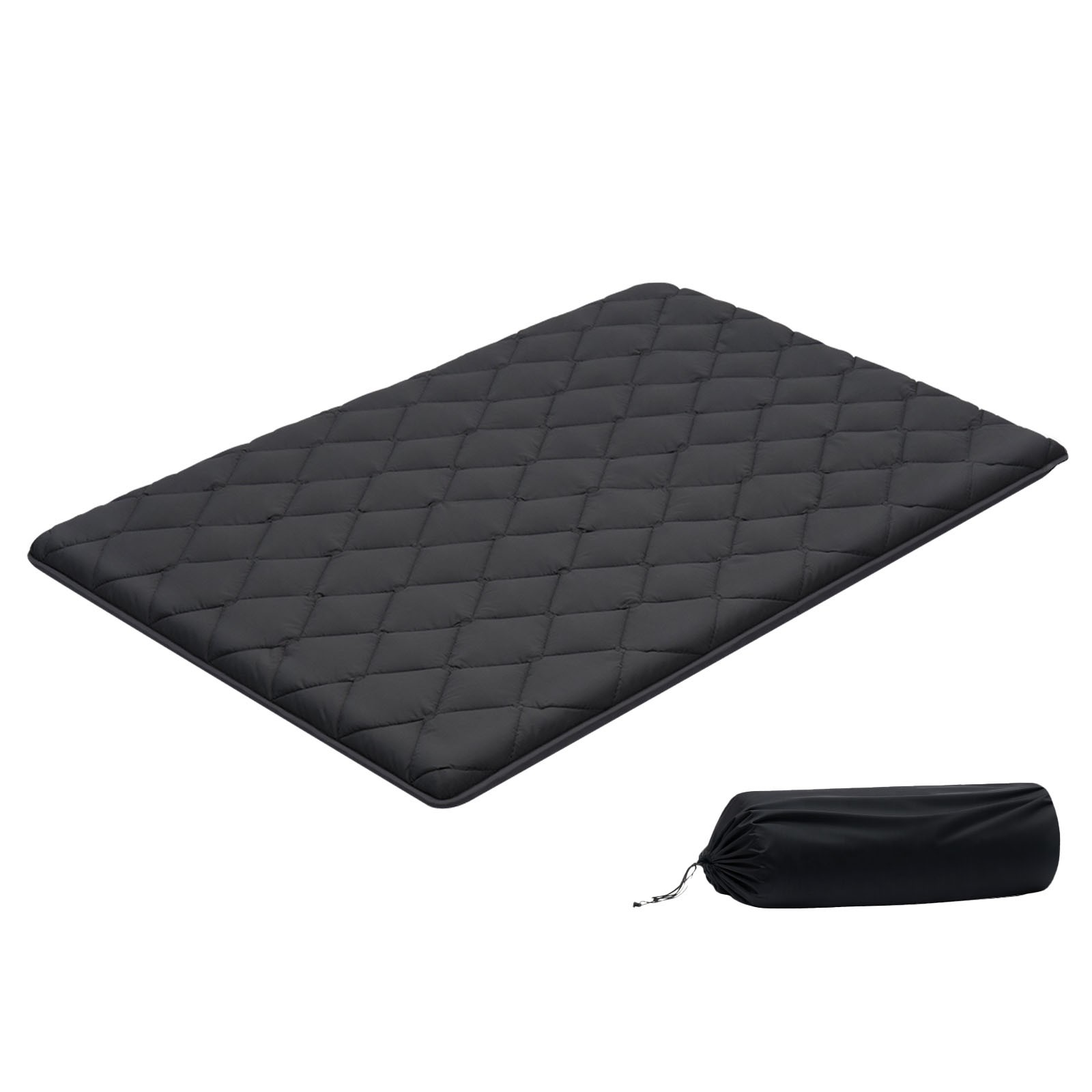 VEVOR Japanese Tatami Mattress Full Foldable Futon Mat with Storage Bag Black