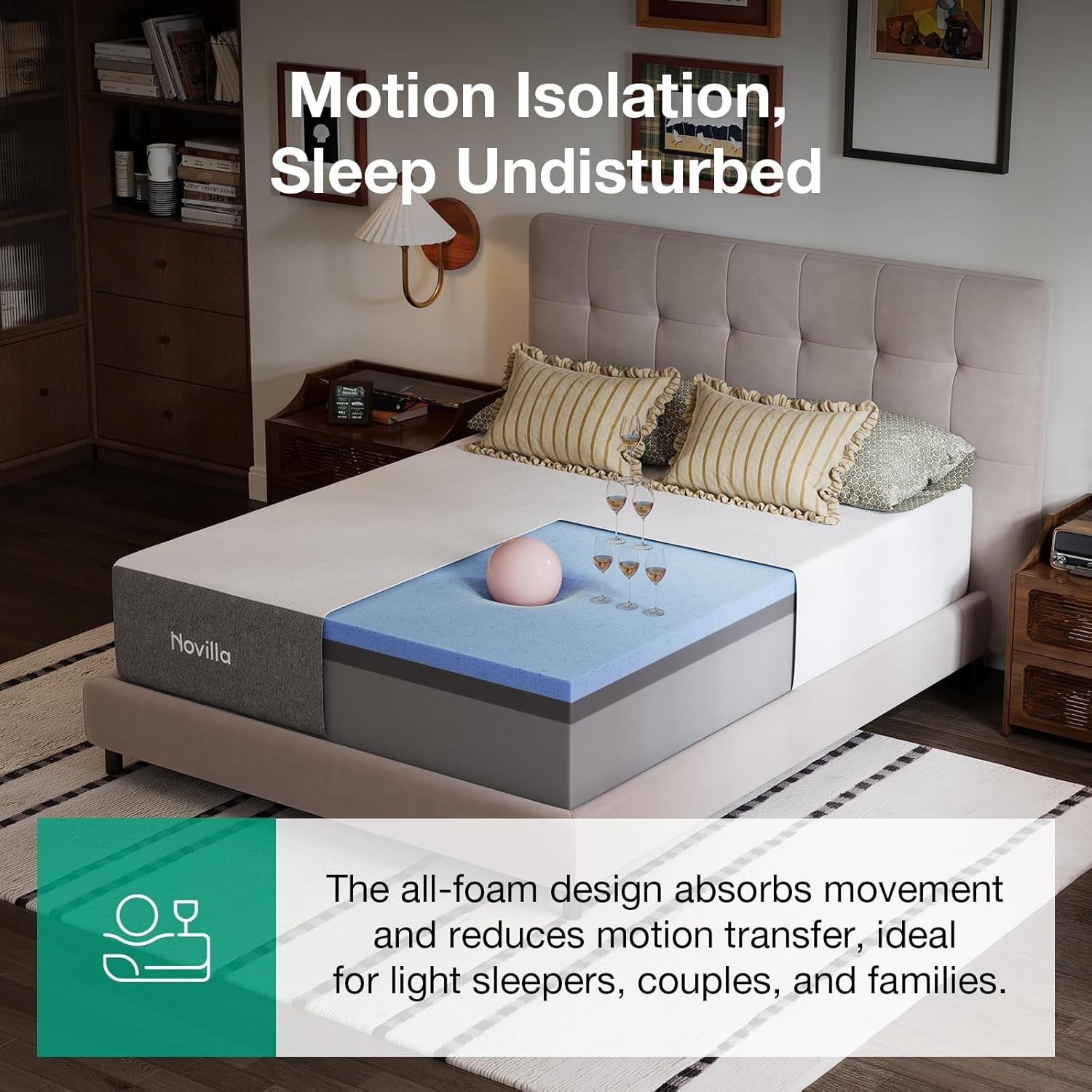 Breathable 10-Inch Full Mattress with Pressure Relief & Low Motion Transfer