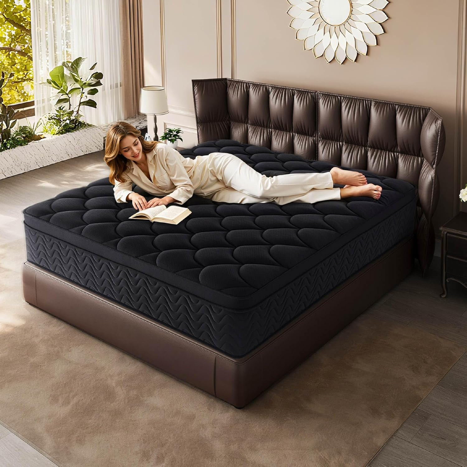 12″ King Size Pocket Spring Mattress – Medium Firm, Motion Isolation, Easy Setup