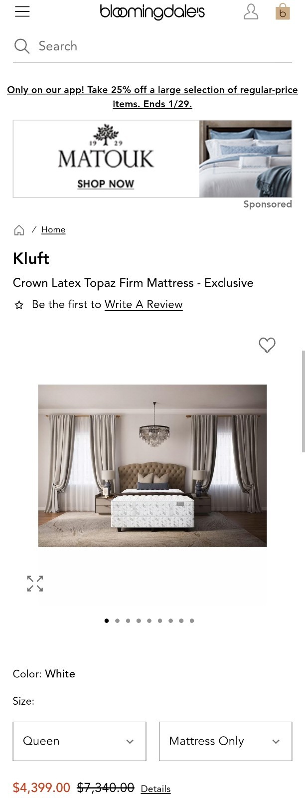 Crown Latex Agate Firm Mattress QUEEN SIZE