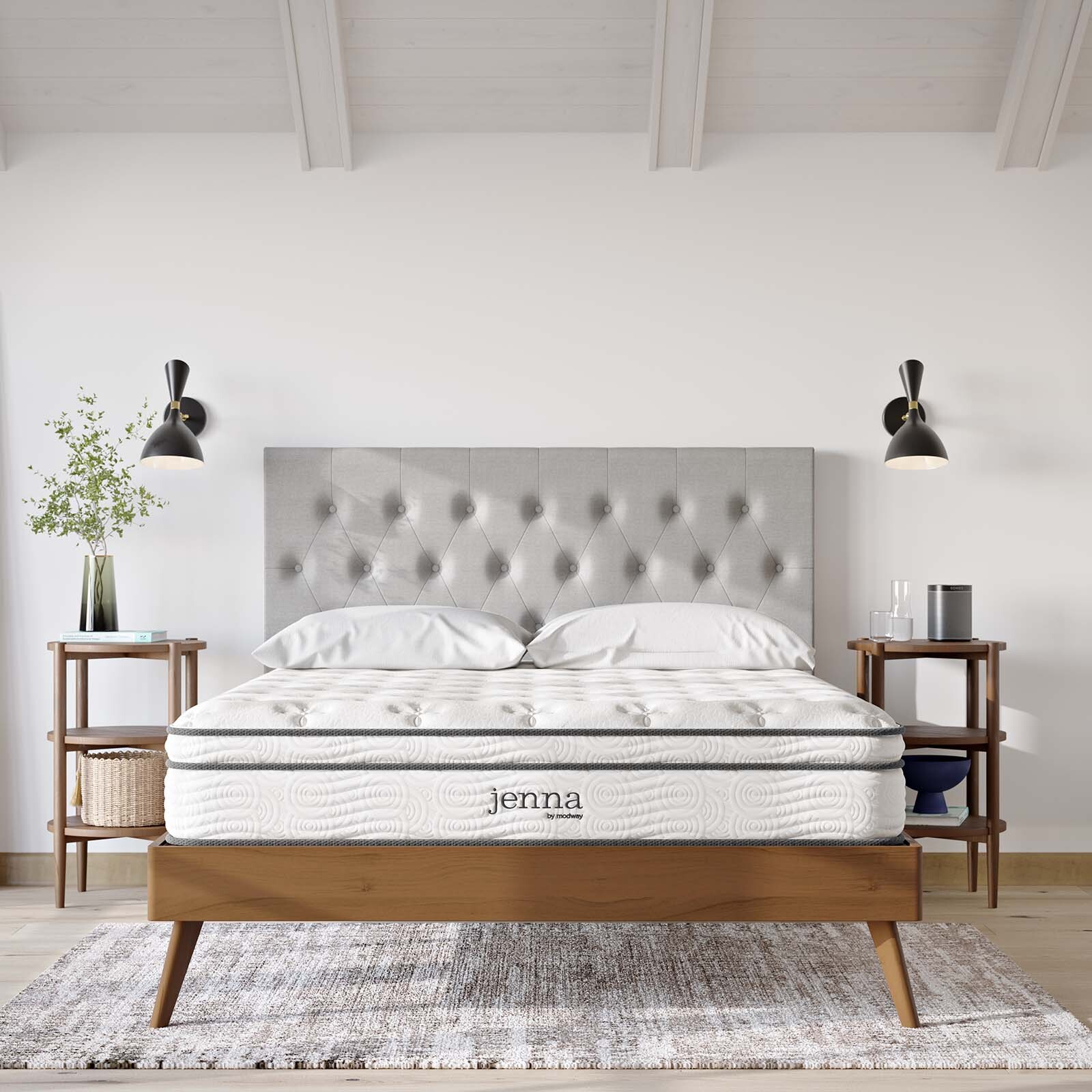 Modway Jenna 10″ Innerspring and Foam California King Mattress