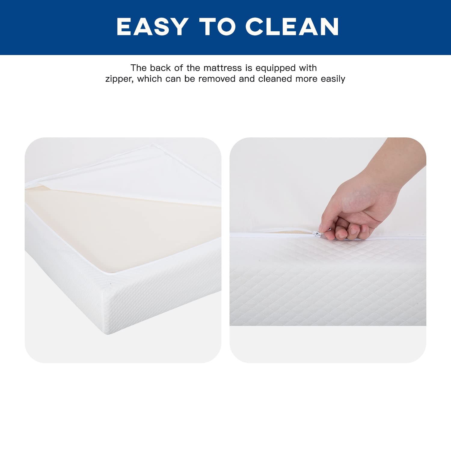 | 10 Inch Twin Mattress | Medium Firm | Memory Foam Mattress | White | Bed in…