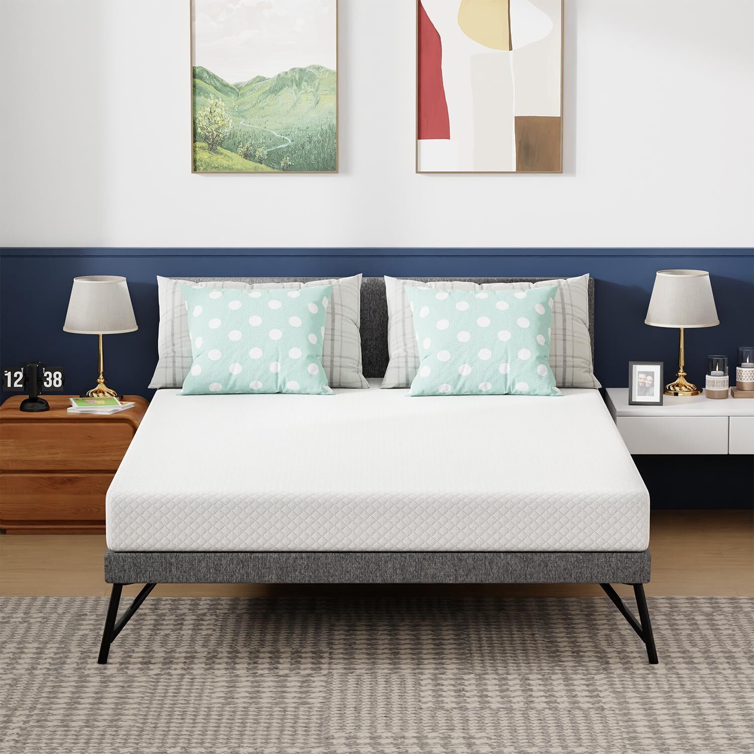 6″ Memory Foam Mattress Twin Twin XL Full Queen King Size Breathable Mattress
