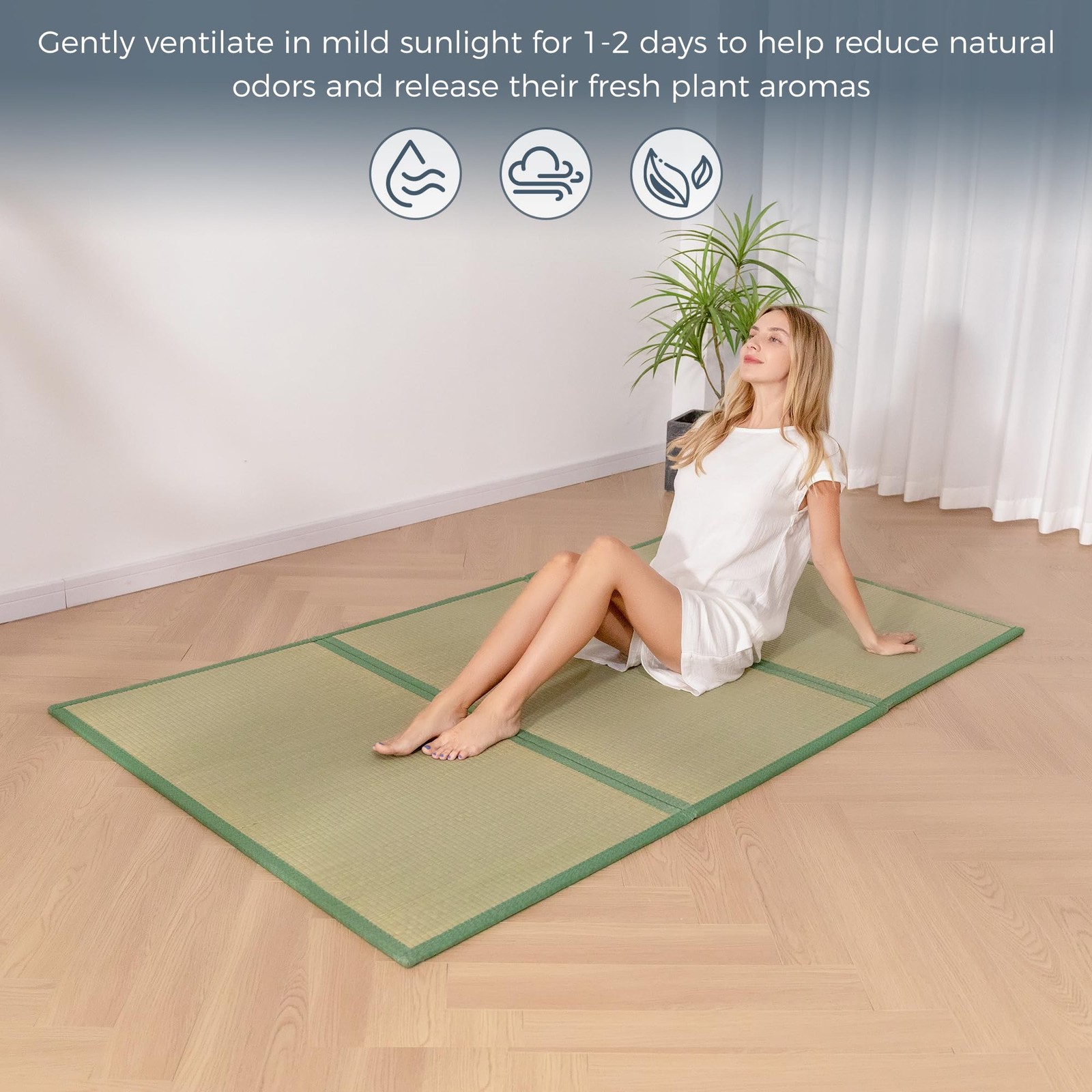 Japanese Tatami Mat 100% Rush Grass Portable Folding Mat Futon Mattress Firm …