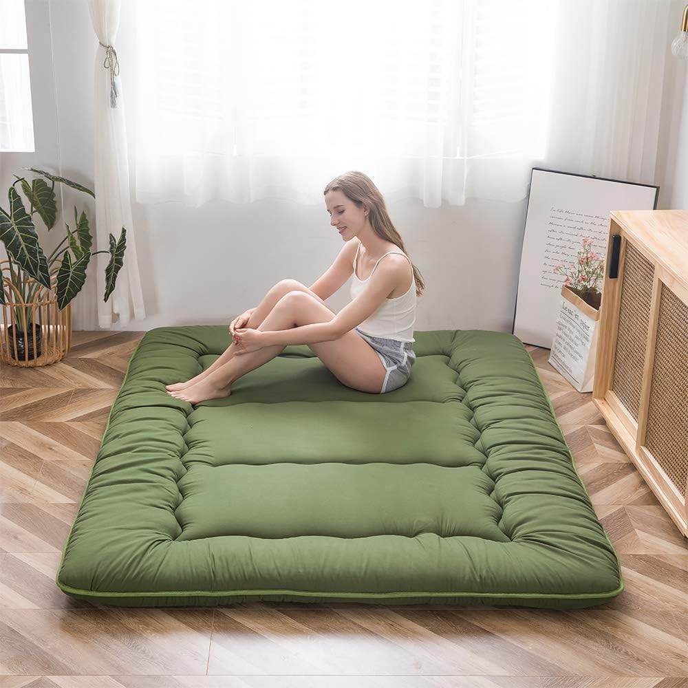 Japanese Floor Mattress Futon Mattress, Foldable Mattress Thicken Tatami Mat Sle