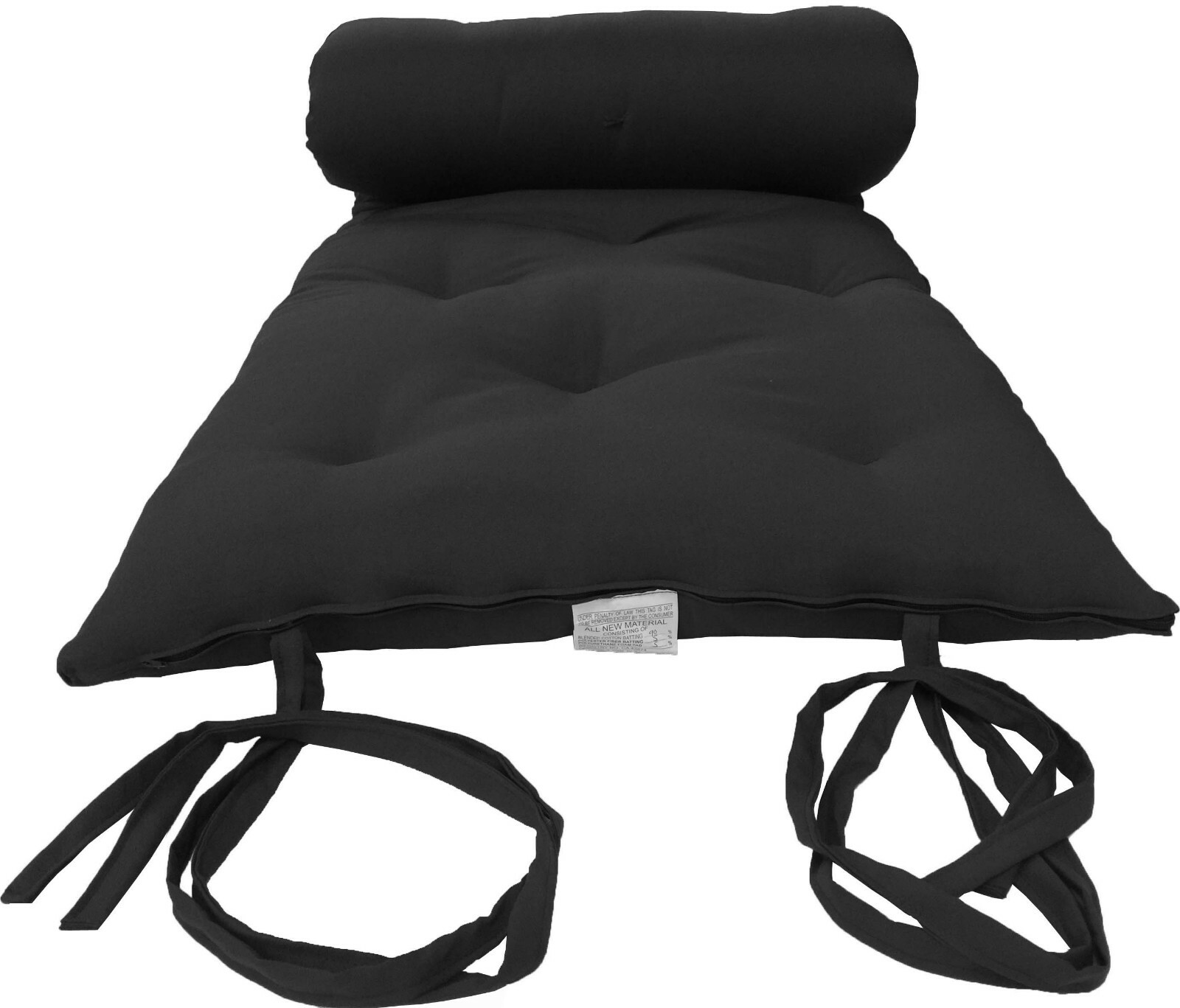 Queen Size Floor Rolling Futon Mattresses, Sleepover Cotton Pads 3x60x80 Black
