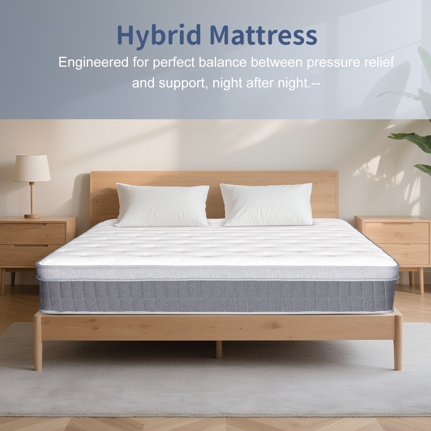 12″ 14″Gel Memory Foam Mattress Full Queen King Size Hybrid Spring Bed Mattress