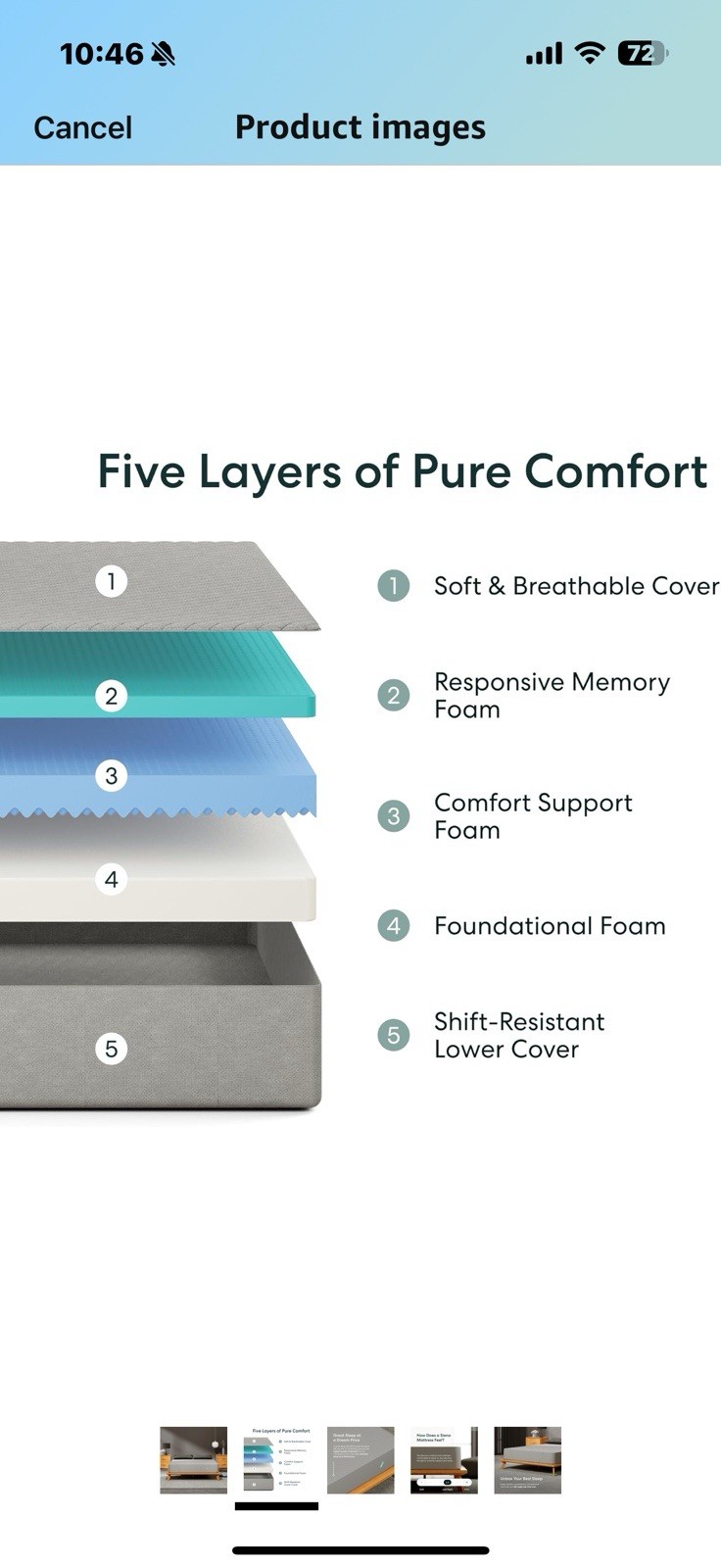Siena 14″ Twin Memory Foam Mattress & 2 Bonus Pillows – Medium Firm –