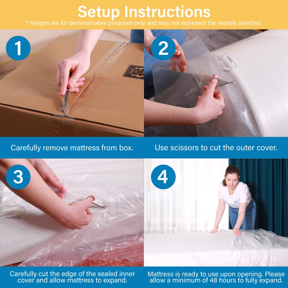 6 Inch Full Waterproof Foam Mattress,Quilted Breathable Fabric Cool Sleeping