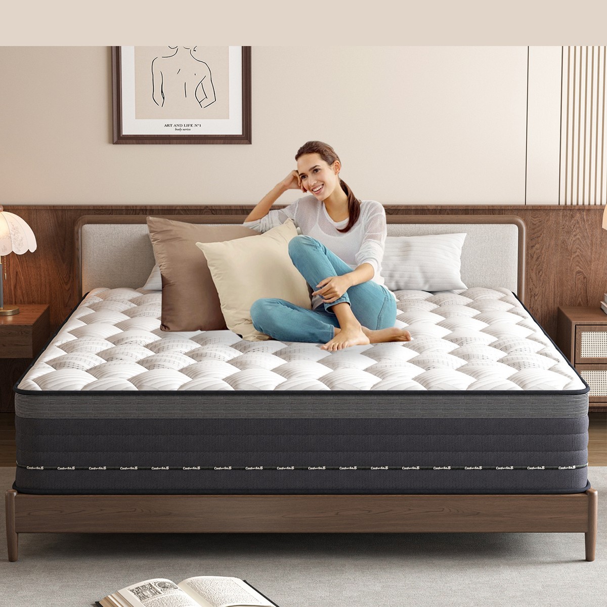 MRH Mattress, 12-Inch Boxed Hybrid, Mix mattresses,Mattress
